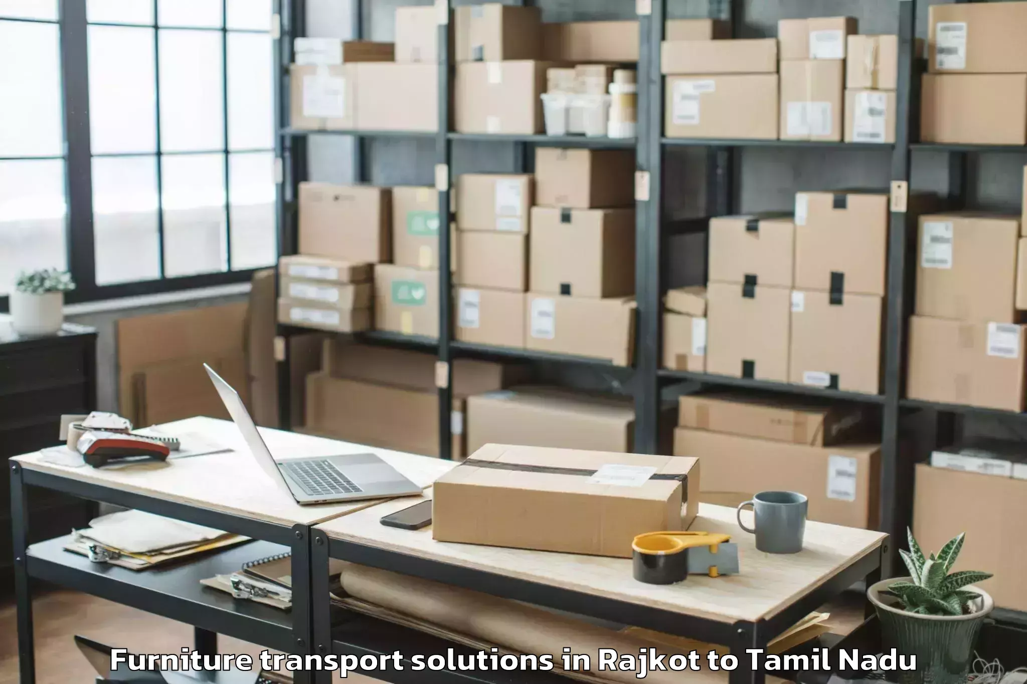 Rajkot to Tharangambadi Furniture Transport Solutions